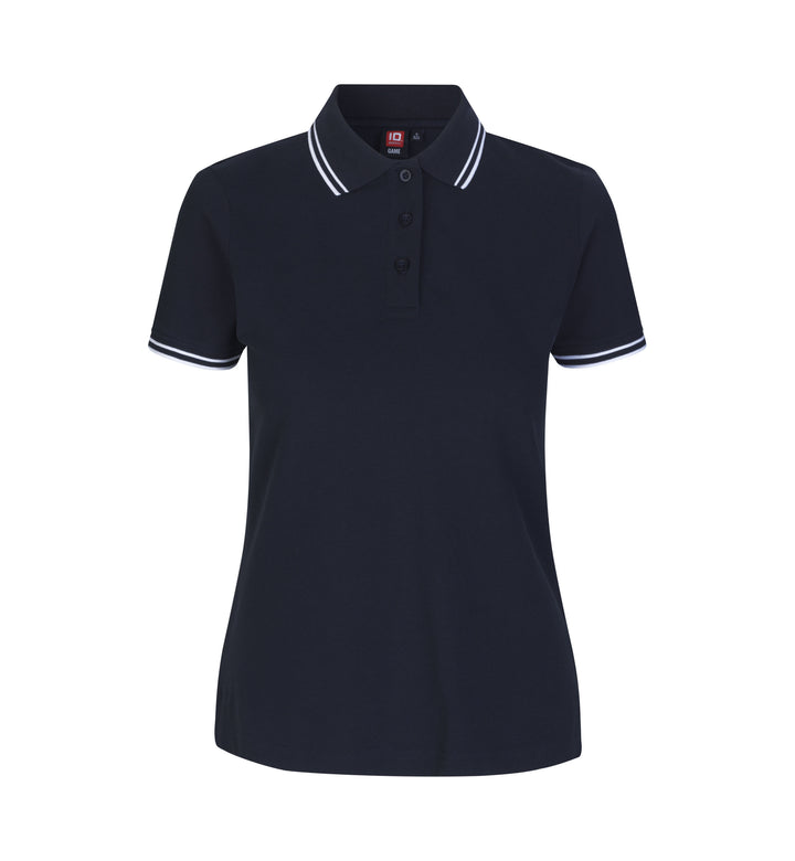 Polo contrasto | stretch | donna - Blu navy