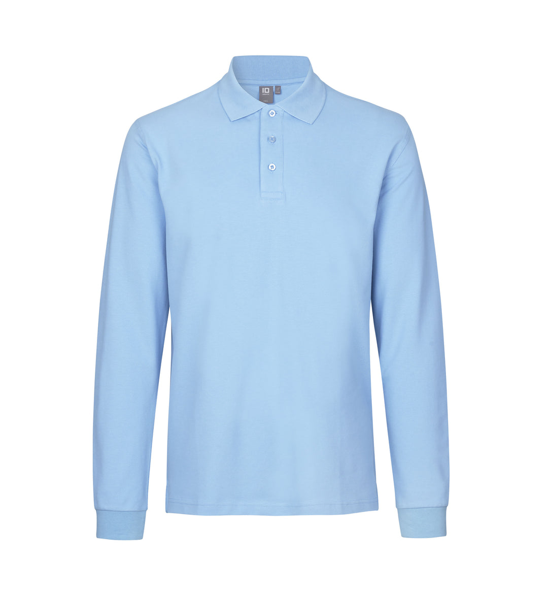 Polo manica lunga | stretch - Azzurro