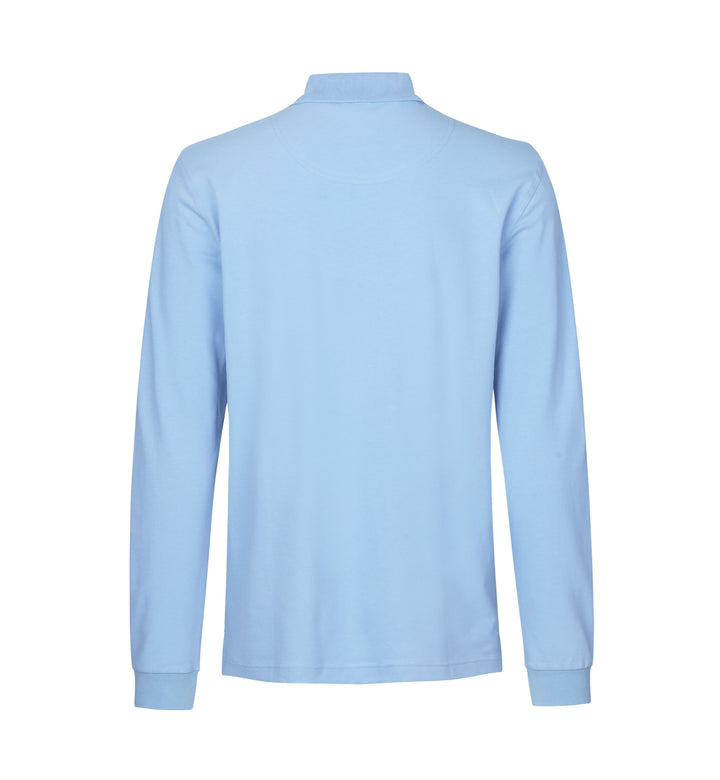 Polo manica lunga | stretch - Azzurro