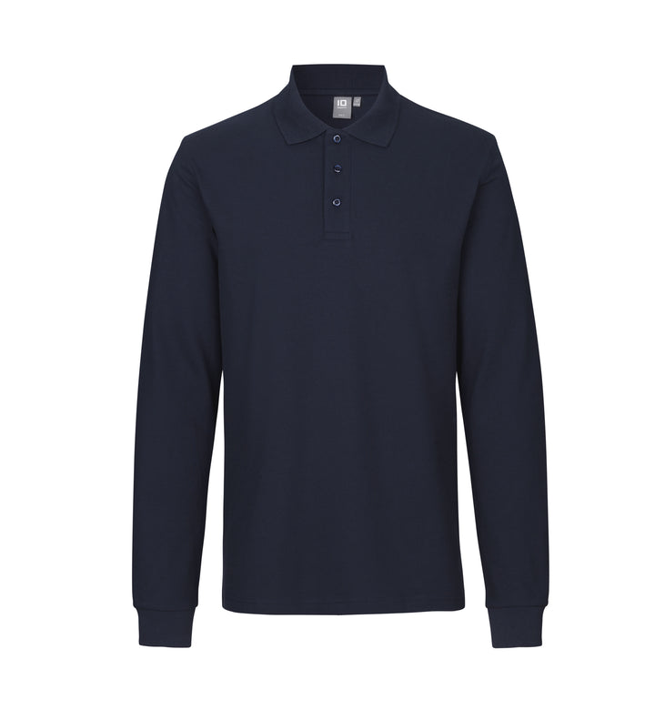 Polo manica lunga | stretch - Blu navy