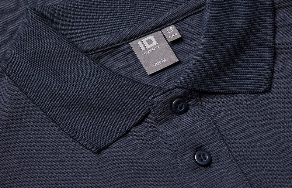 Polo manica lunga | stretch - Blu navy