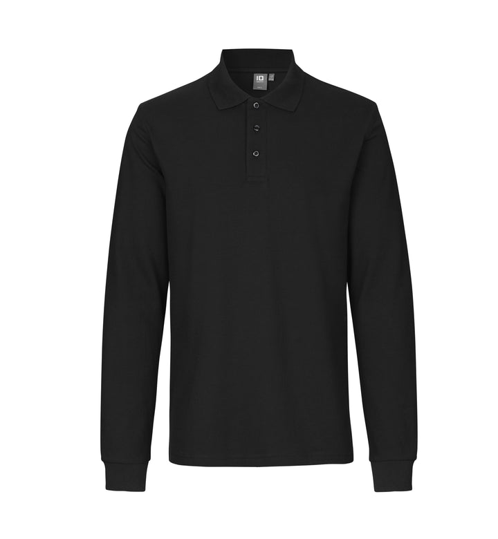 Polo manica lunga | stretch - Nero