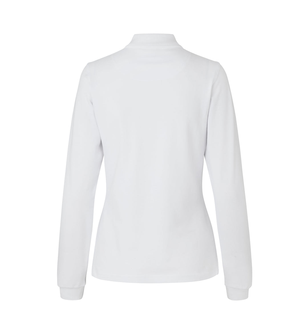 Polo manica lunga | stretch | donna - Bianco