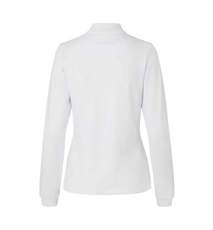 Polo manica lunga | stretch | donna - Bianco
