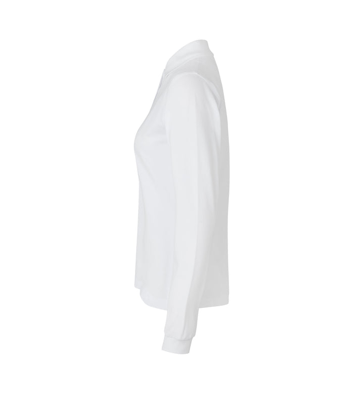 Polo manica lunga | stretch | donna - Bianco