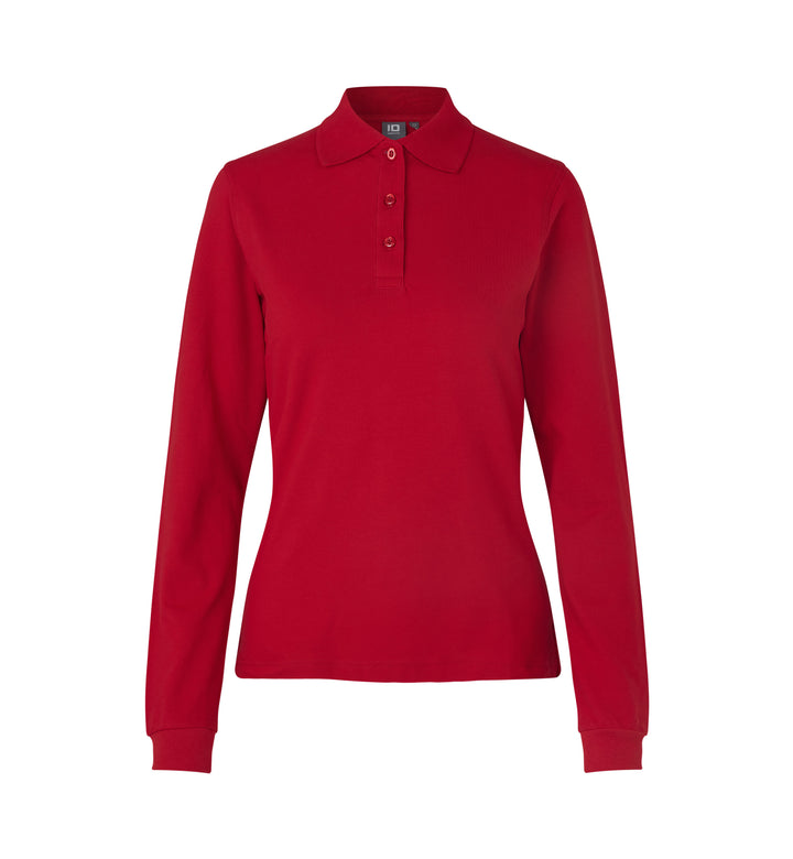 Polo manica lunga | stretch | donna - Rosso
