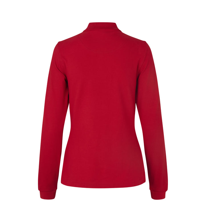 Polo manica lunga | stretch | donna - Rosso