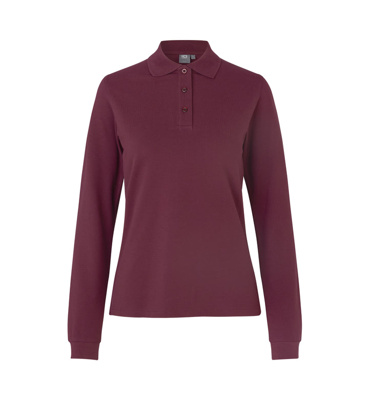 Polo manica lunga | stretch | donna - Bordeaux