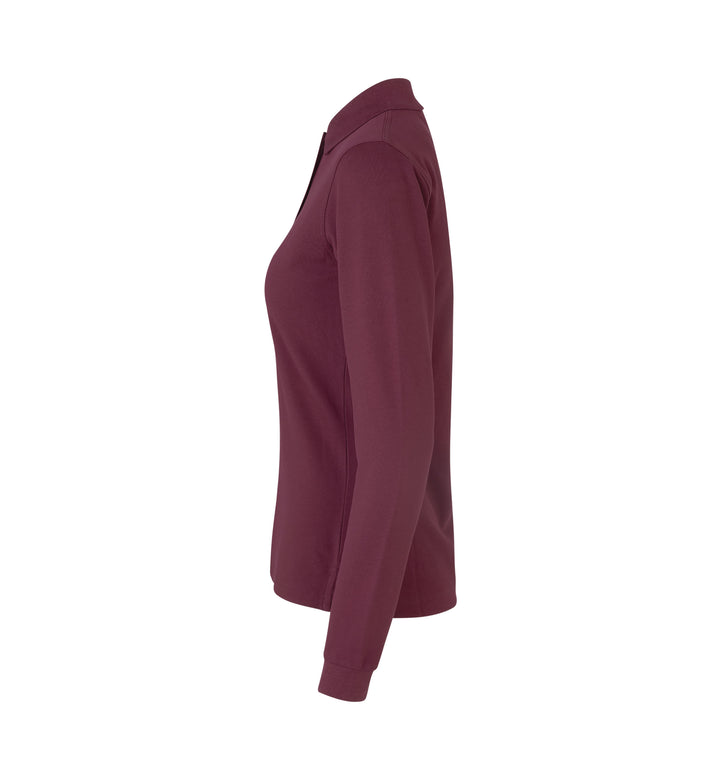 Polo manica lunga | stretch | donna - Bordeaux