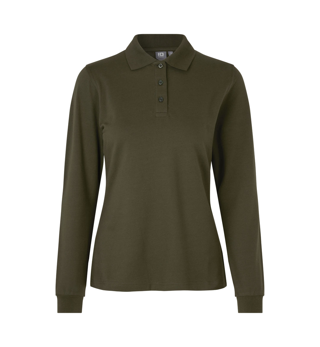 Polo manica lunga | stretch | donna - Oliva