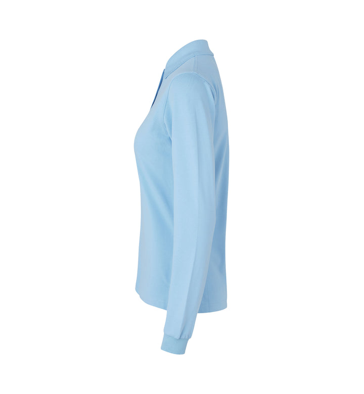 Polo manica lunga | stretch | donna - Azzurro