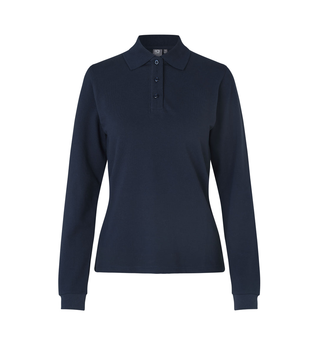 Polo manica lunga | stretch | donna - Blu navy