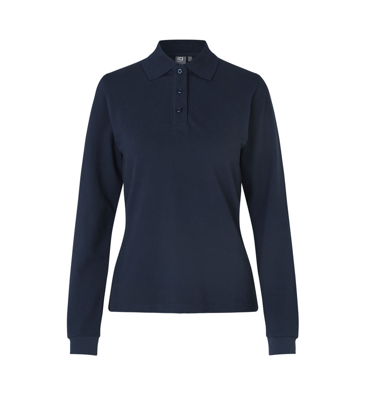 Polo manica lunga | stretch | donna - Blu navy