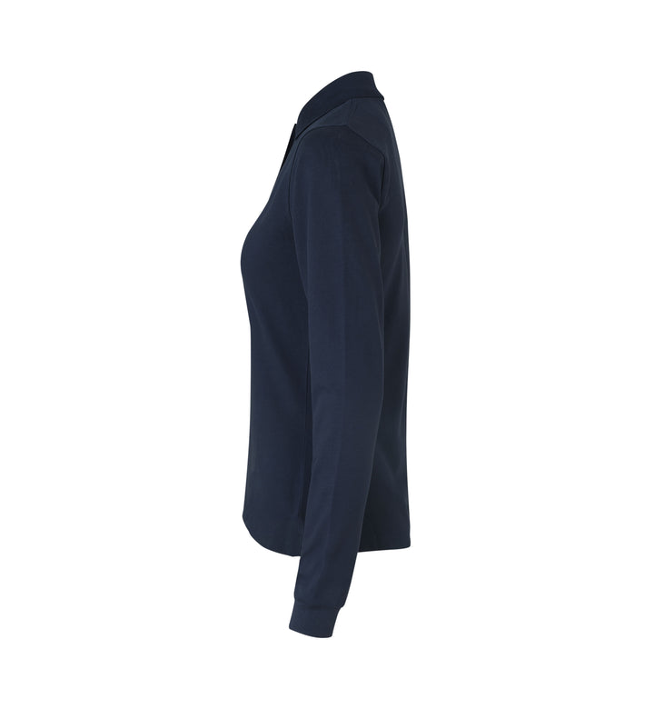 Polo manica lunga | stretch | donna - Blu navy