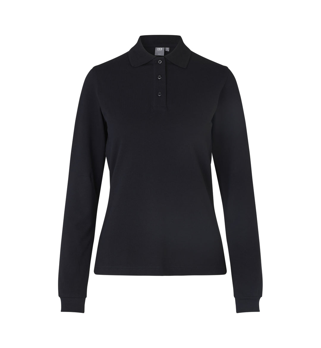 Polo manica lunga | stretch | donna - Nero
