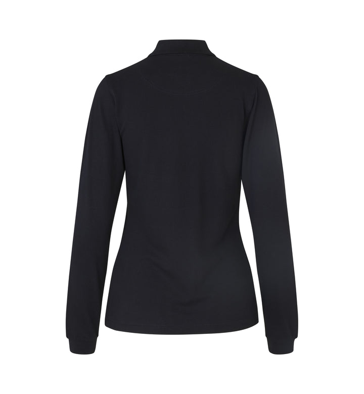 Polo manica lunga | stretch | donna - Nero