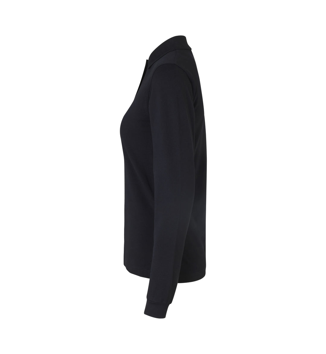 Polo manica lunga | stretch | donna - Nero