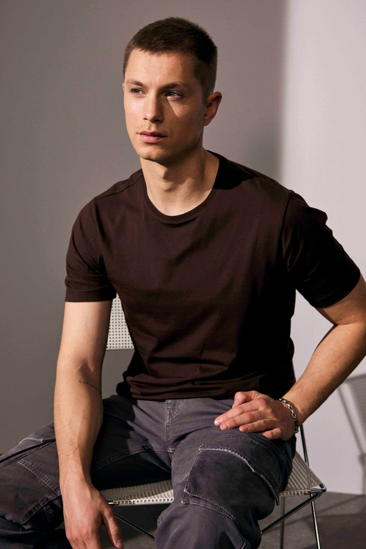 T-shirt stretch | comfort - Mocca
