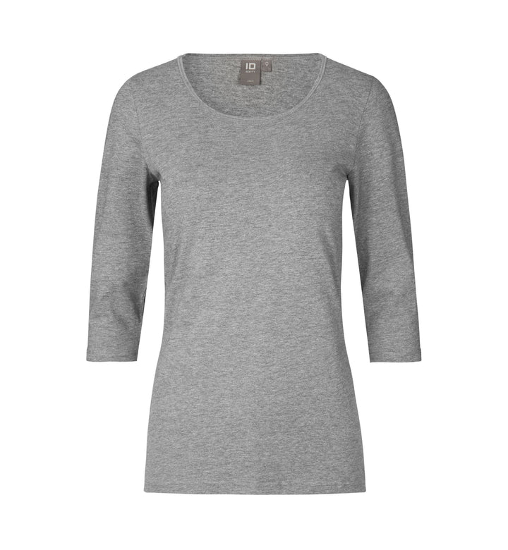 T-shirt stretch | manica ¾ | donna - Grigio mélange