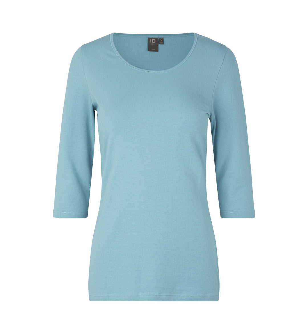 T-shirt stretch | manica ¾ | donna - Dusty aqua