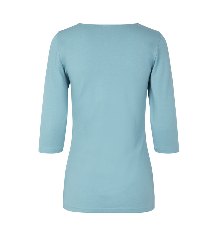 T-shirt stretch | manica ¾ | donna - Dusty aqua