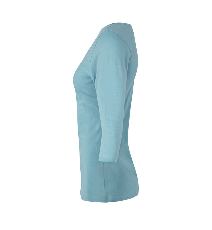T-shirt stretch | manica ¾ | donna - Dusty aqua