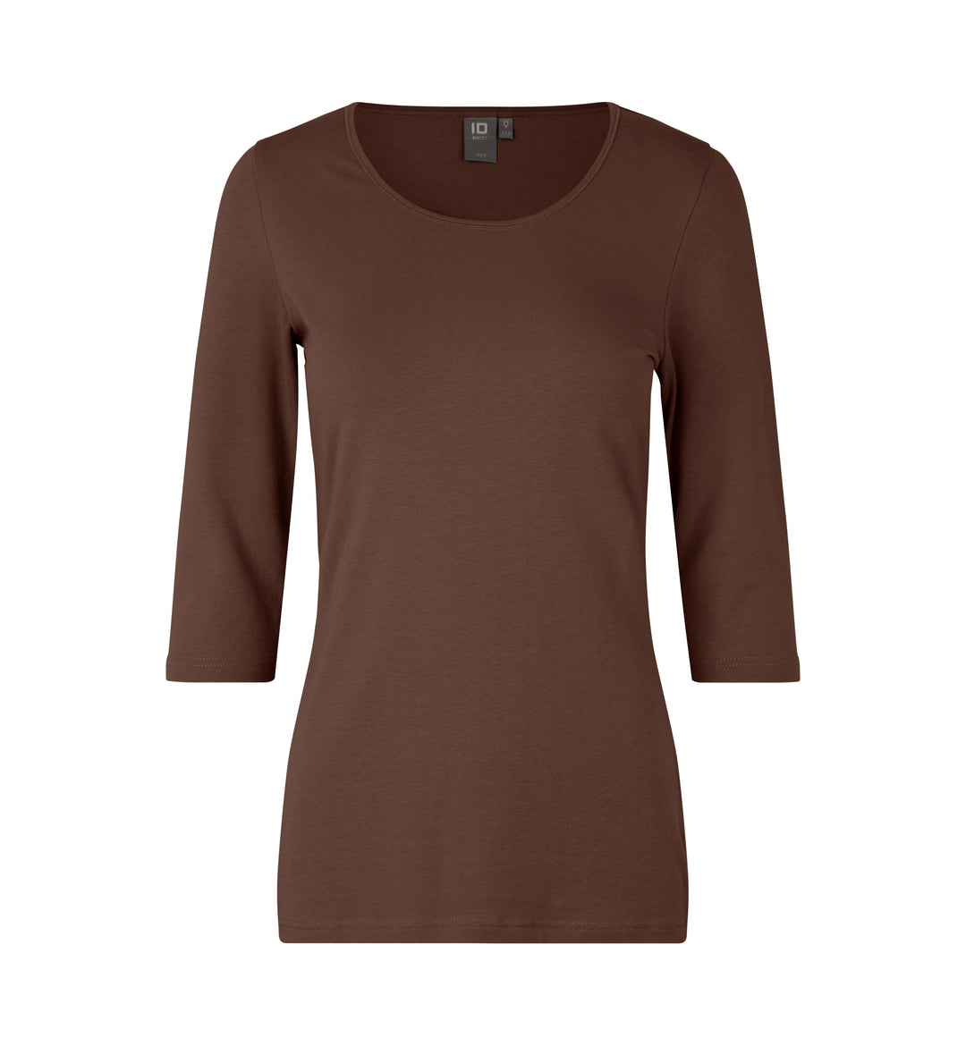 T-shirt stretch | manica ¾ | donna - Mocca