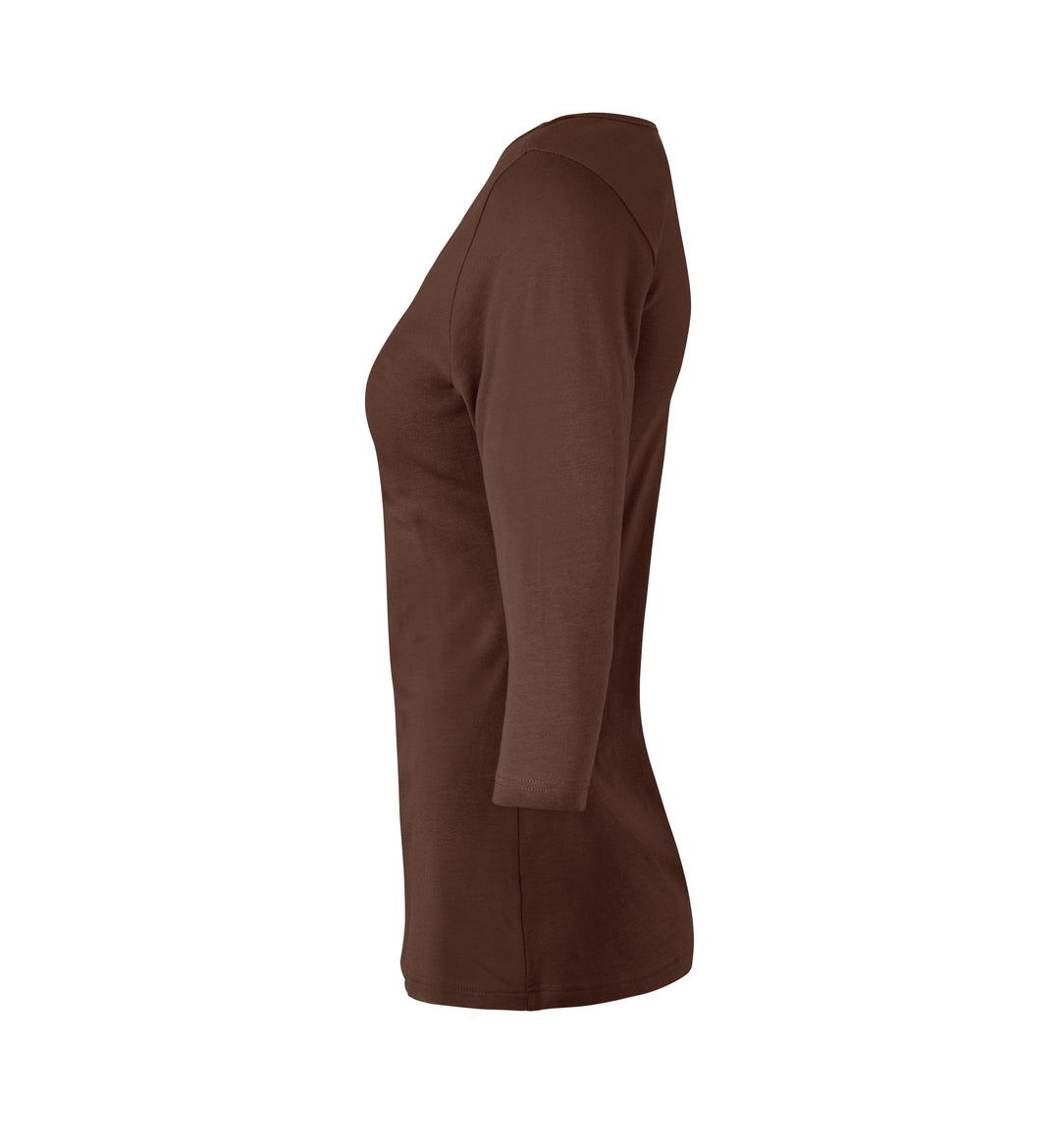 T-shirt stretch | manica ¾ | donna - Mocca