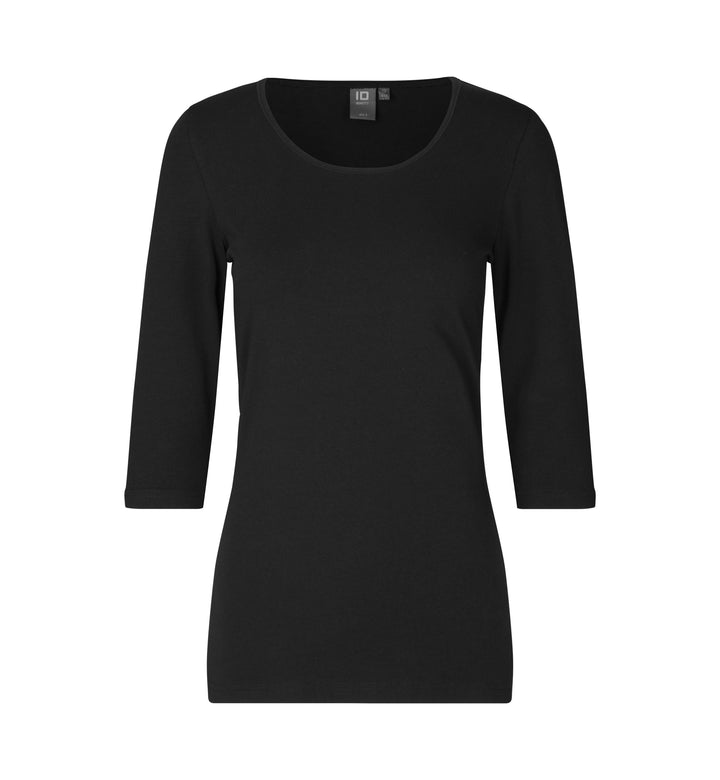 T-shirt stretch | manica ¾ | donna - Nero