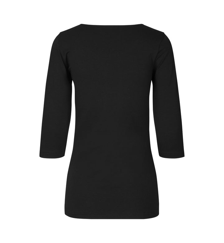 T-shirt stretch | manica ¾ | donna - Nero