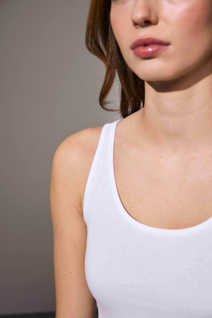 Canotta | stretch | donna - Bianco