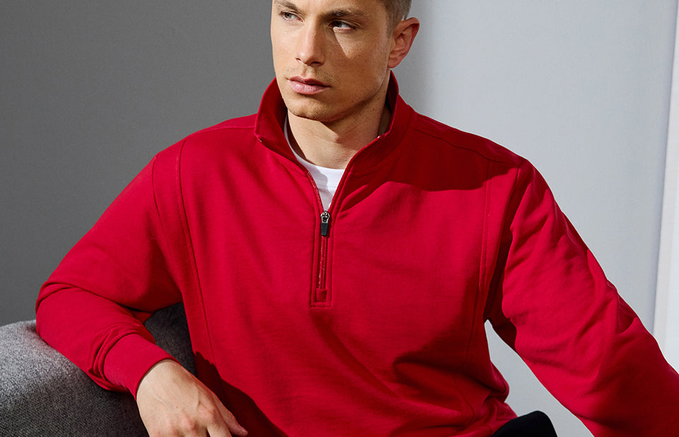 Felpa | zip - Rosso