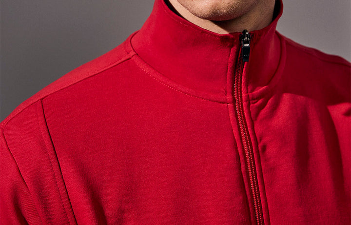 Felpa | zip - Rosso