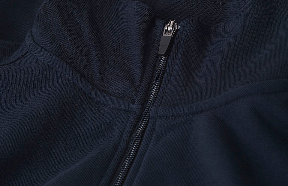 Felpa | zip - Blu navy