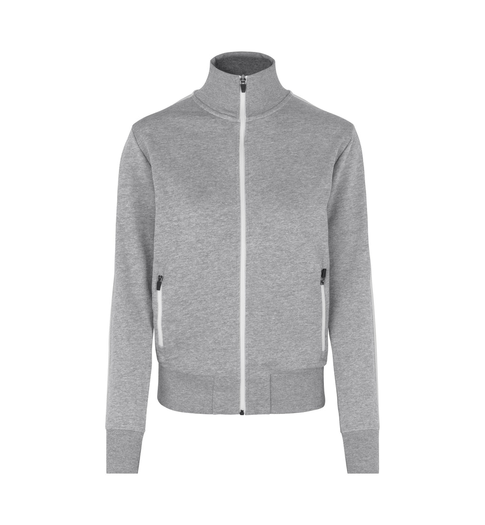 Cardigan felpa | contrasto | donna - Grigio mélange