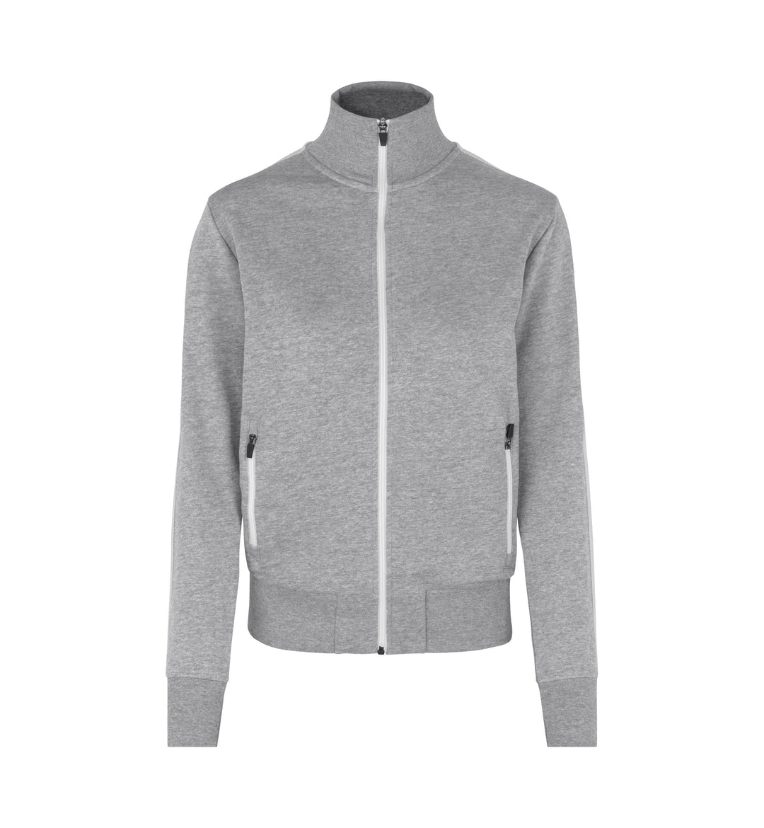 Cardigan felpa | contrasto | donna - Grigio mélange