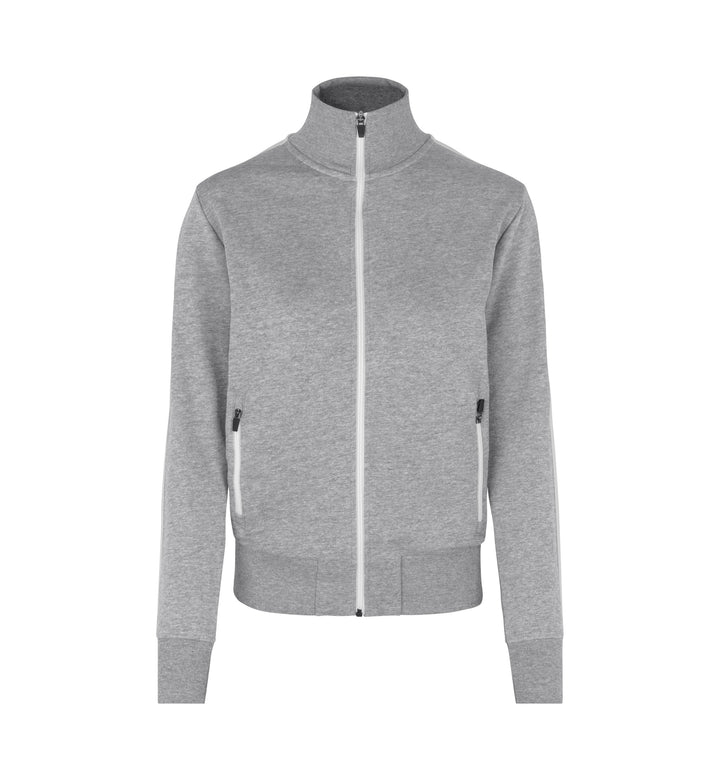Cardigan felpa | contrasto | donna - Grigio mélange
