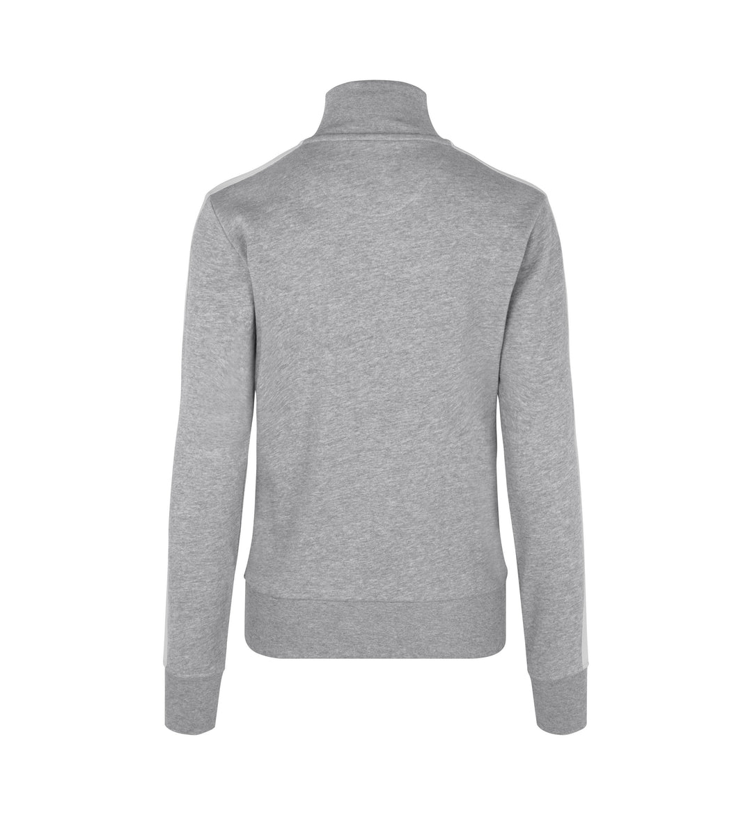 Cardigan felpa | contrasto | donna - Grigio mélange