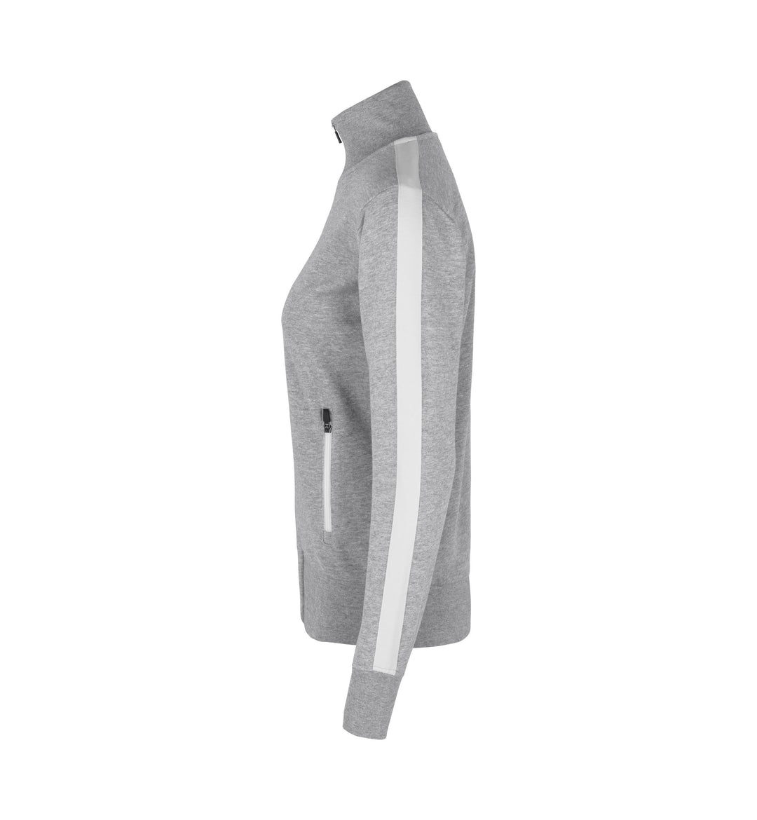 Cardigan felpa | contrasto | donna - Grigio mélange