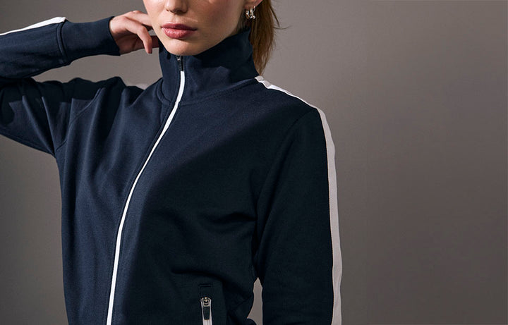 Cardigan felpa | contrasto | donna - Blu navy