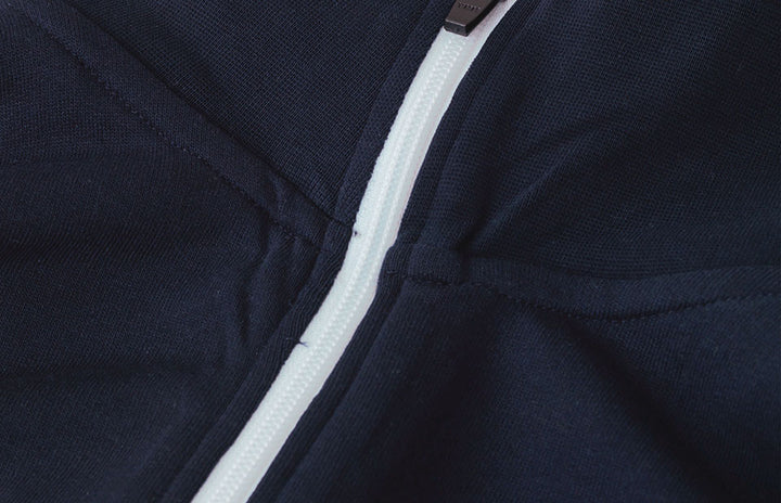 Cardigan felpa | contrasto | donna - Blu navy