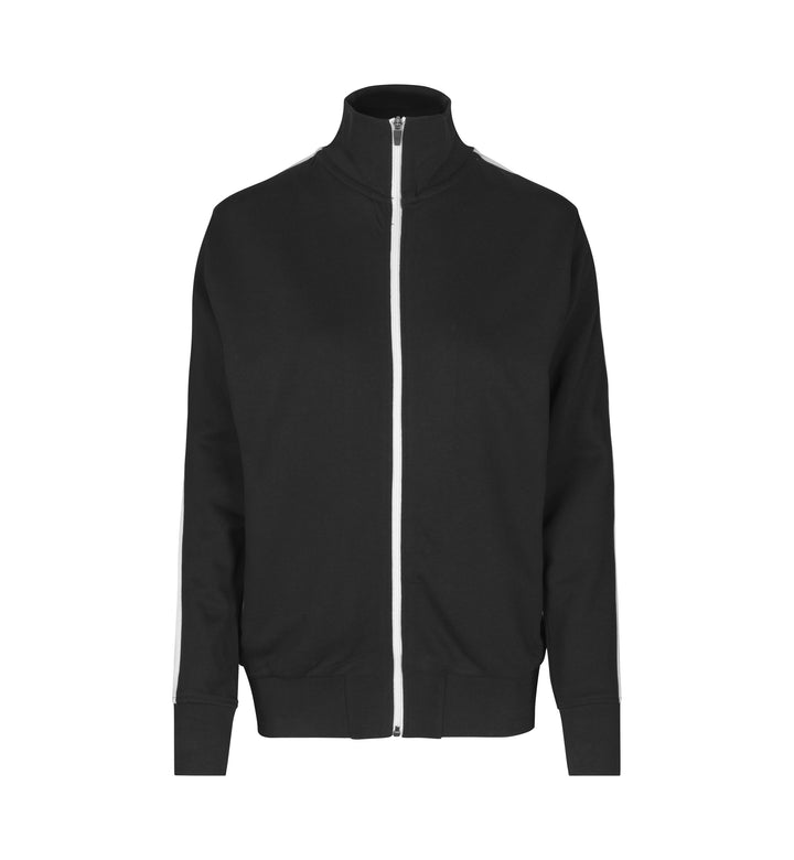 Cardigan felpa | contrasto | donna - Nero