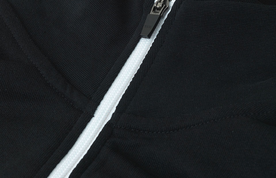 Cardigan felpa | contrasto | donna - Nero