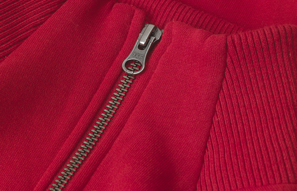Cardigan felpa | zip - Rosso