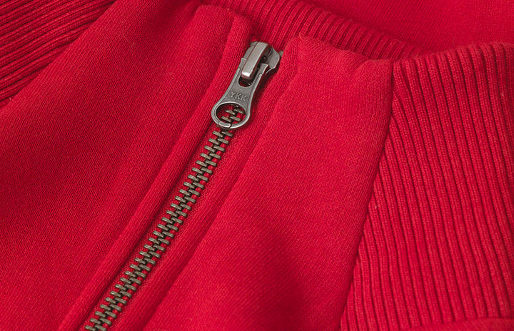 Cardigan felpa | zip - Rosso