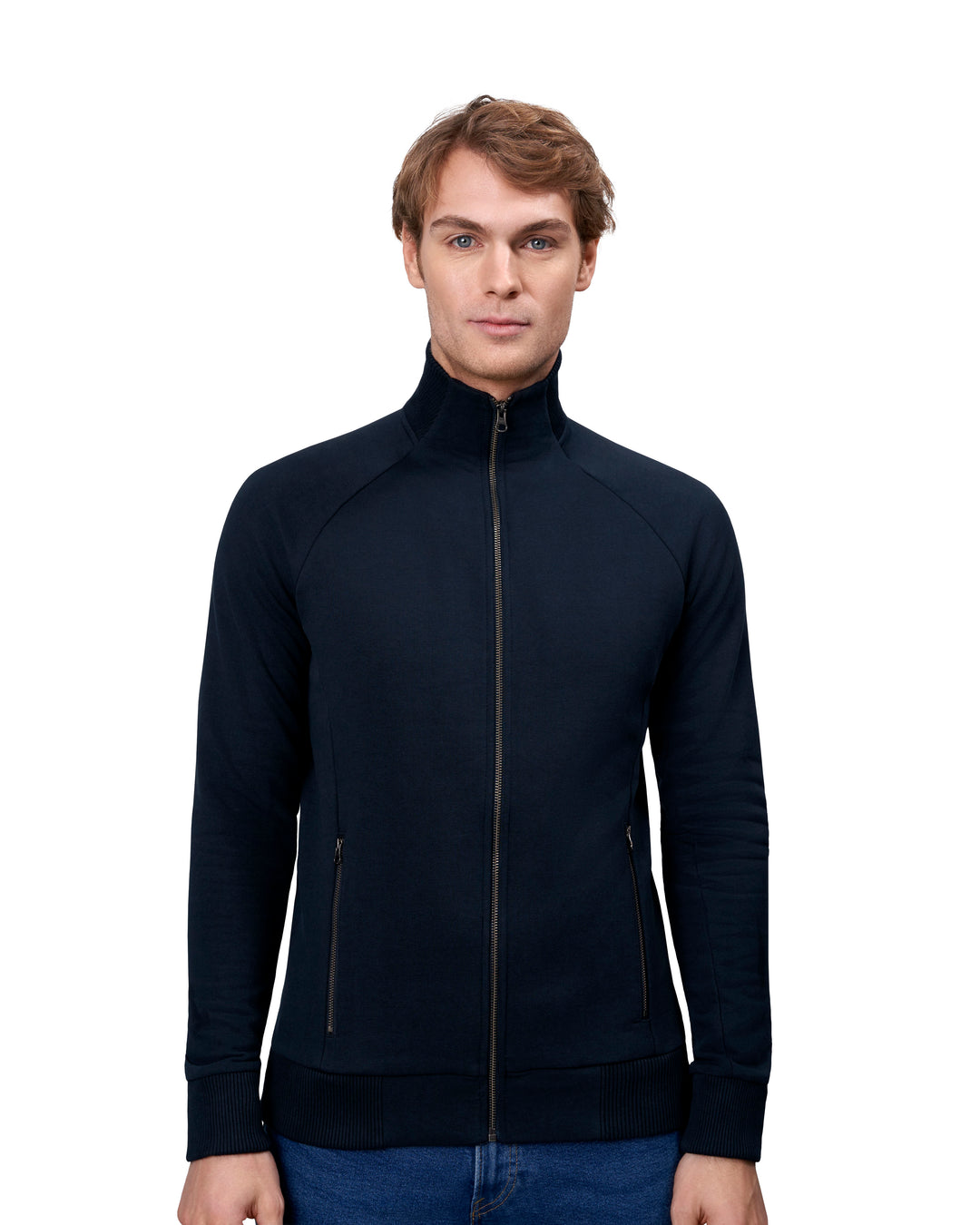 Cardigan felpa | zip - Blu navy
