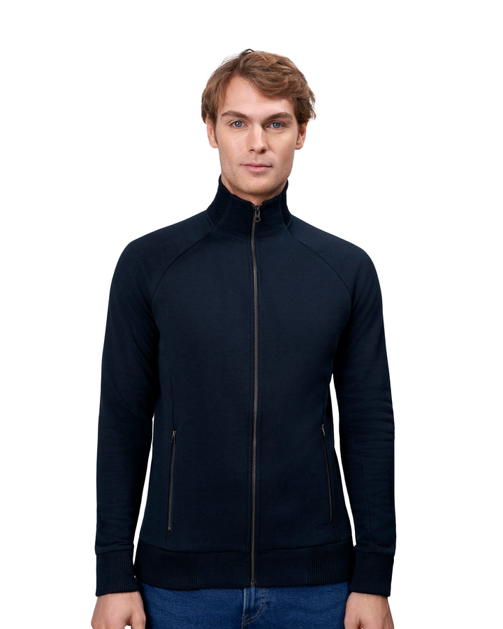 Cardigan felpa | zip - Blu navy