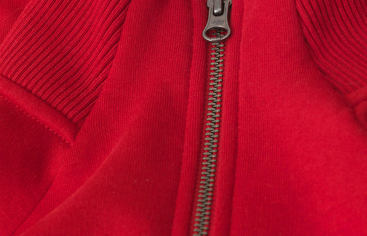 Cardigan felpa | zip | donna - Rosso