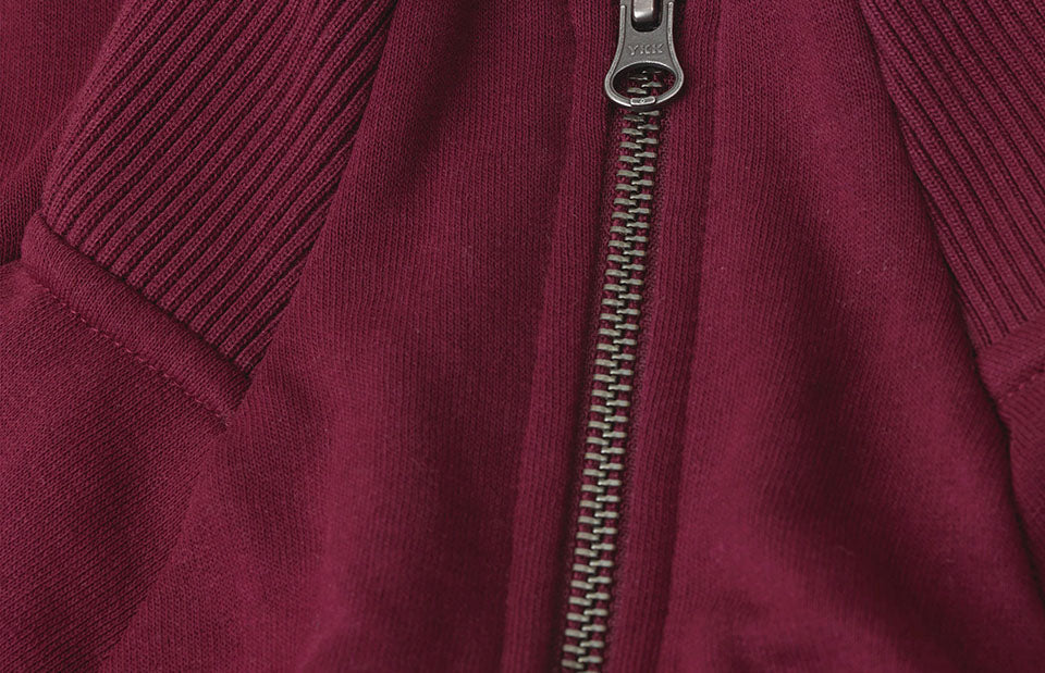 Cardigan felpa | zip | donna - Bordeaux