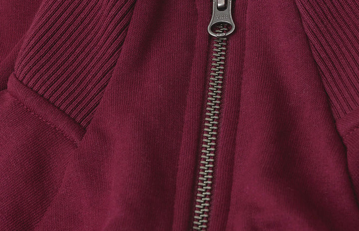 Cardigan felpa | zip | donna - Bordeaux